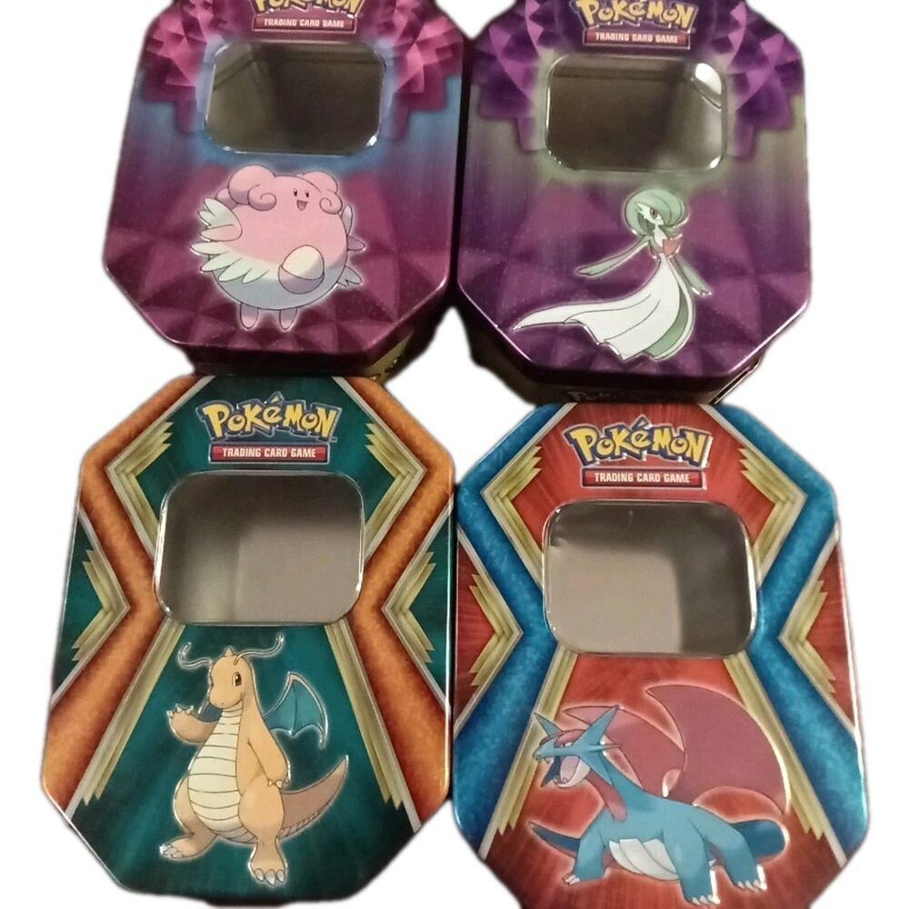 Assorted Lot of Pokemon TCG Tins Lunchbox - Bundle of 4 Tins - EMPTY NO CARDS